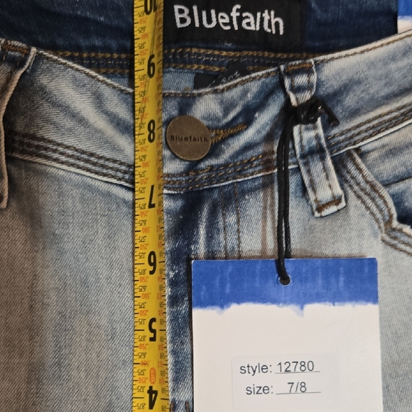 Bluefaith Distressed Light Blue Flare Jeans - Picture 5 of 10